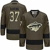 Glued Minnesota Wild #37 Josh Harding Green Salute to Service NHL Jersey,baseball caps,new era cap wholesale,wholesale hats